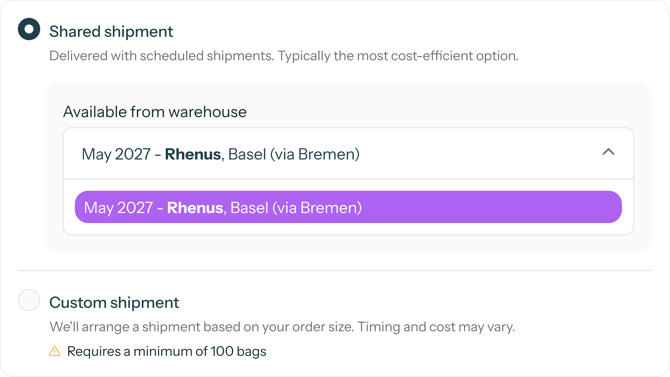 Shipment box - Checkout